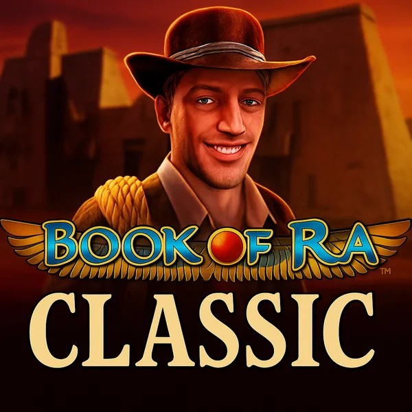 Official Slots logo: Book of Ra Classic by Novomatic at Scored Casino