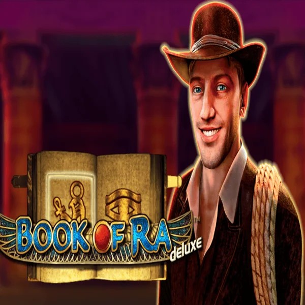 Slots logo of Book of Ra Deluxe from Novomatic at Scored Casino
