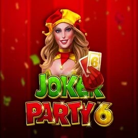 Joker Party 6 slot logo by Greentube at Scored Casino