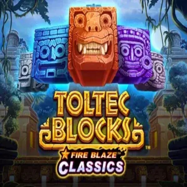 Official Slots logo: Fire Blaze: Toltec Blocks by Rarestone Gaming at Scored Casino