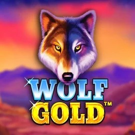 Wolf Gold slot logo by Pragmatic Play at Scored Casino